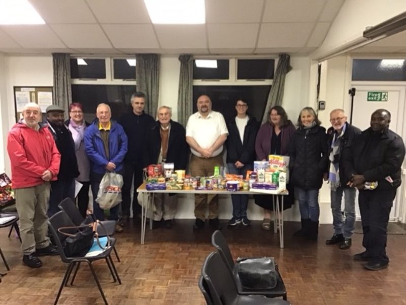 Members with donation to Bromley Foodbank in November